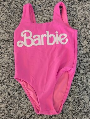 Barbie Hot Pink Logo One-Piece Swimsuit